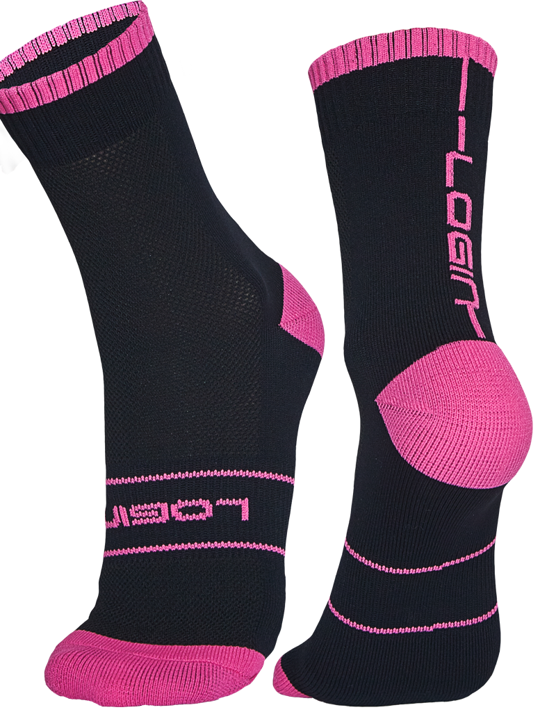 Zwarte/Roze sokken