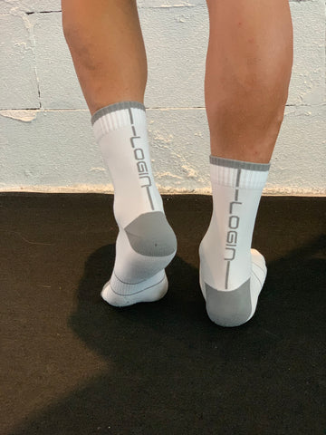 Witte/grijze sokken